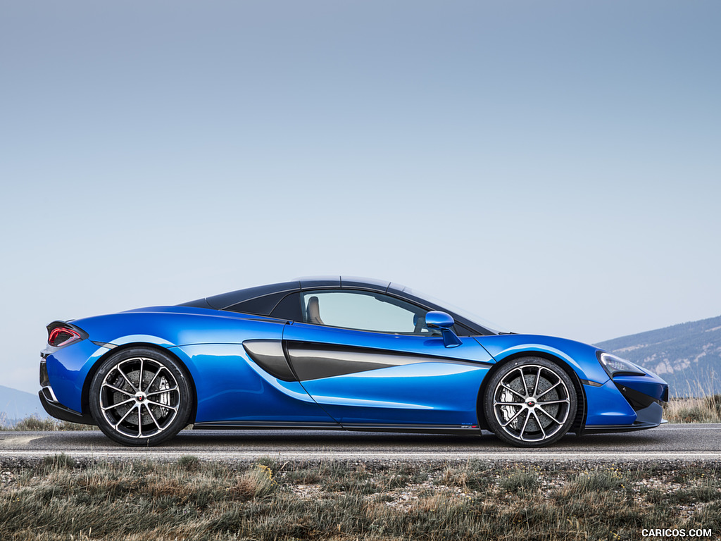 2018 McLaren 570S Spider (Color: Vega Blue) - Side