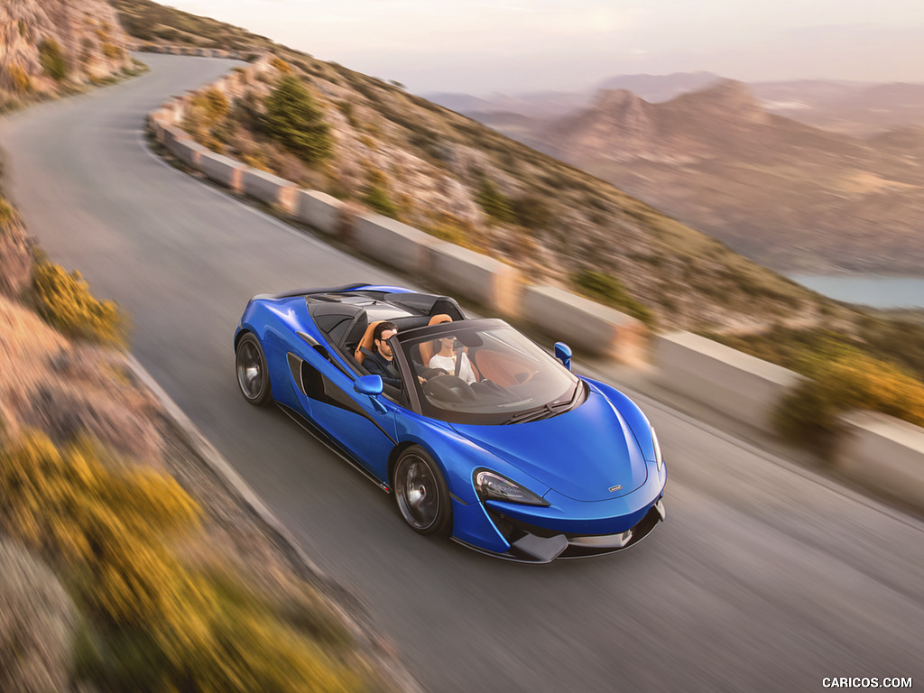 2018 McLaren 570S Spider (Color: Vega Blue) - Top