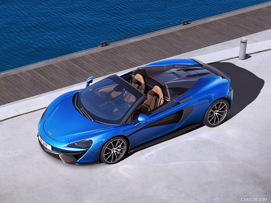 2018 McLaren 570S Spider (Color: Vega Blue) - Top