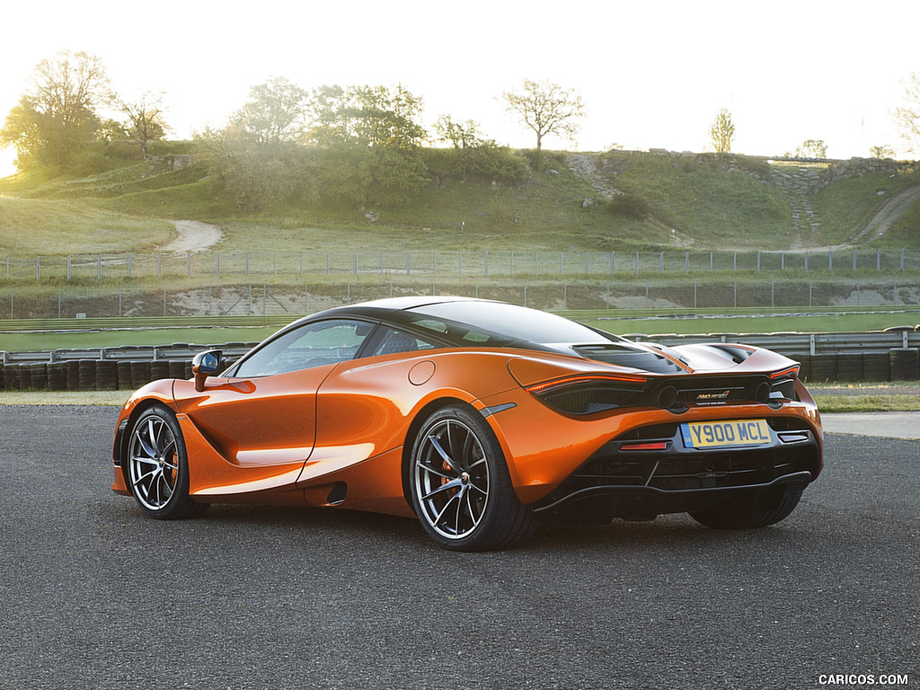 2018 McLaren 720S (Color: Azores Orange) - Rear Three-Quarter