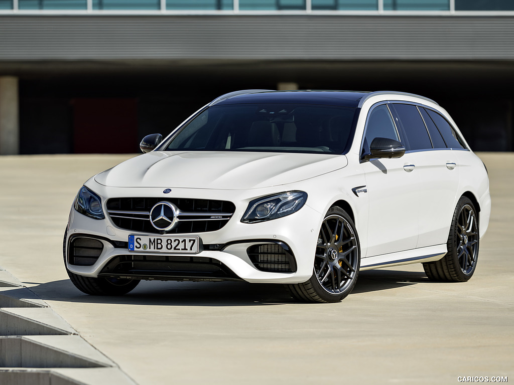 2018 Mercedes-AMG E63 S Wagon 4MATIC+ (Color: Diamond White) - Front Three-Quarter