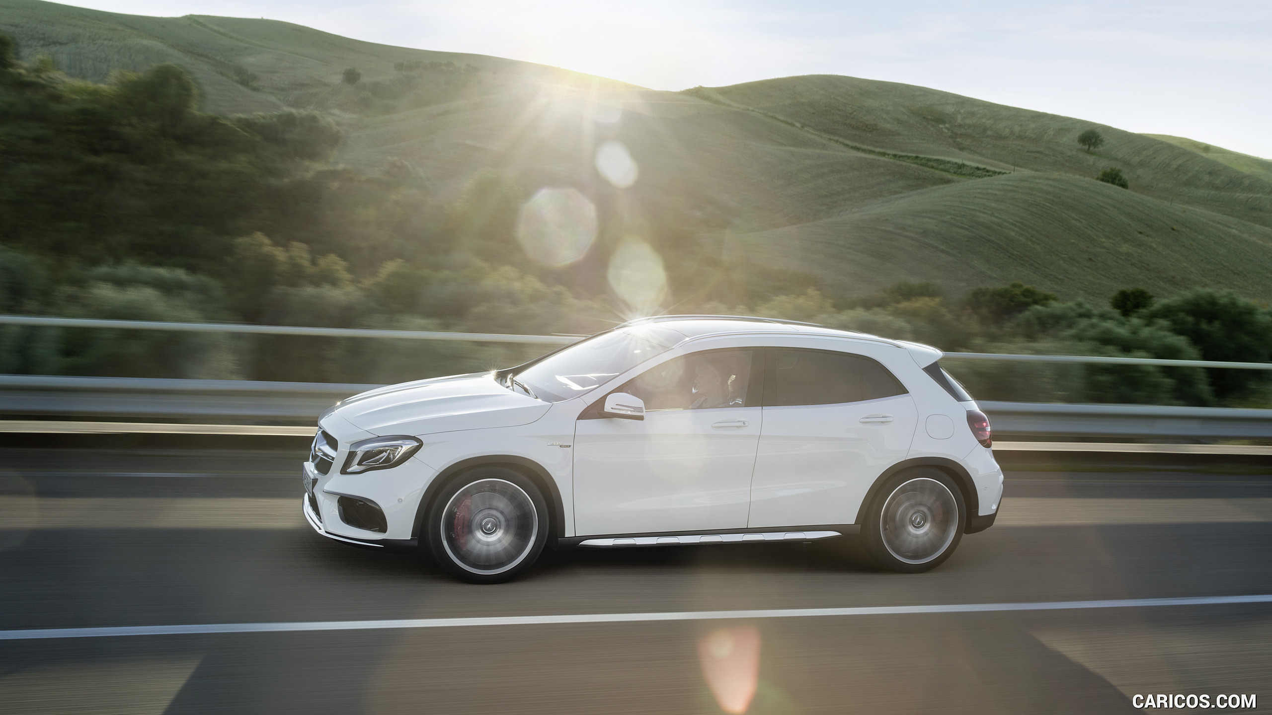 2018 Mercedes-AMG GLA 45 4MATIC (Color: Cirrus White) - Side, #28 of 88