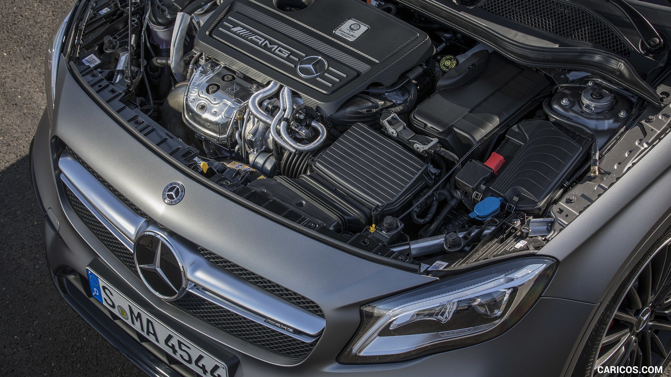 2018 Mercedes-AMG GLA 45 4MATIC (Color: designo Mountain Grey Magno) - Engine, #82 of 88