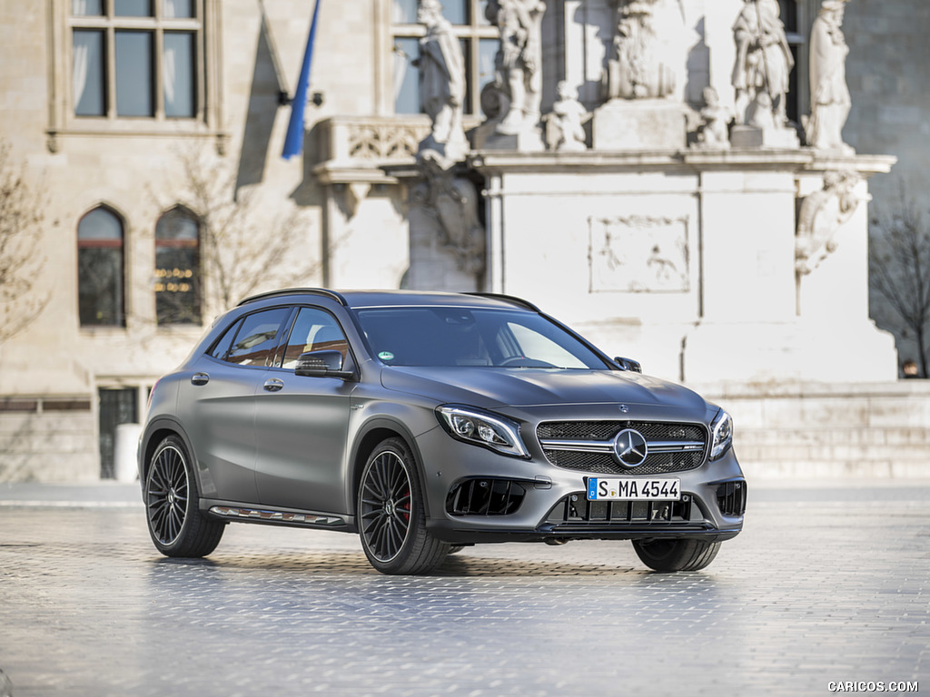 2018 Mercedes-AMG GLA 45 4MATIC (Color: designo Mountain Grey Magno) - Front Three-Quarter