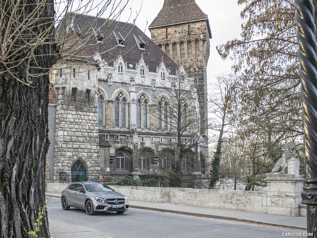 2018 Mercedes-AMG GLA 45 4MATIC (Color: designo Mountain Grey Magno) - Front Three-Quarter