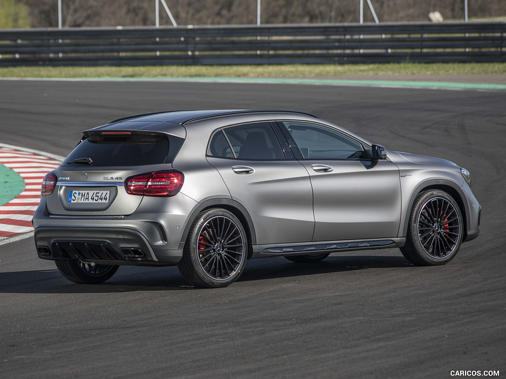 2018 Mercedes-AMG GLA 45 4MATIC (Color: designo Mountain Grey Magno) - Rear Three-Quarter