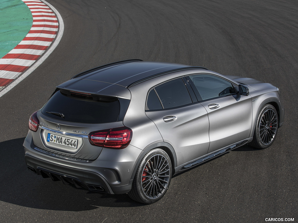 2018 Mercedes-AMG GLA 45 4MATIC (Color: designo Mountain Grey Magno) - Rear Three-Quarter