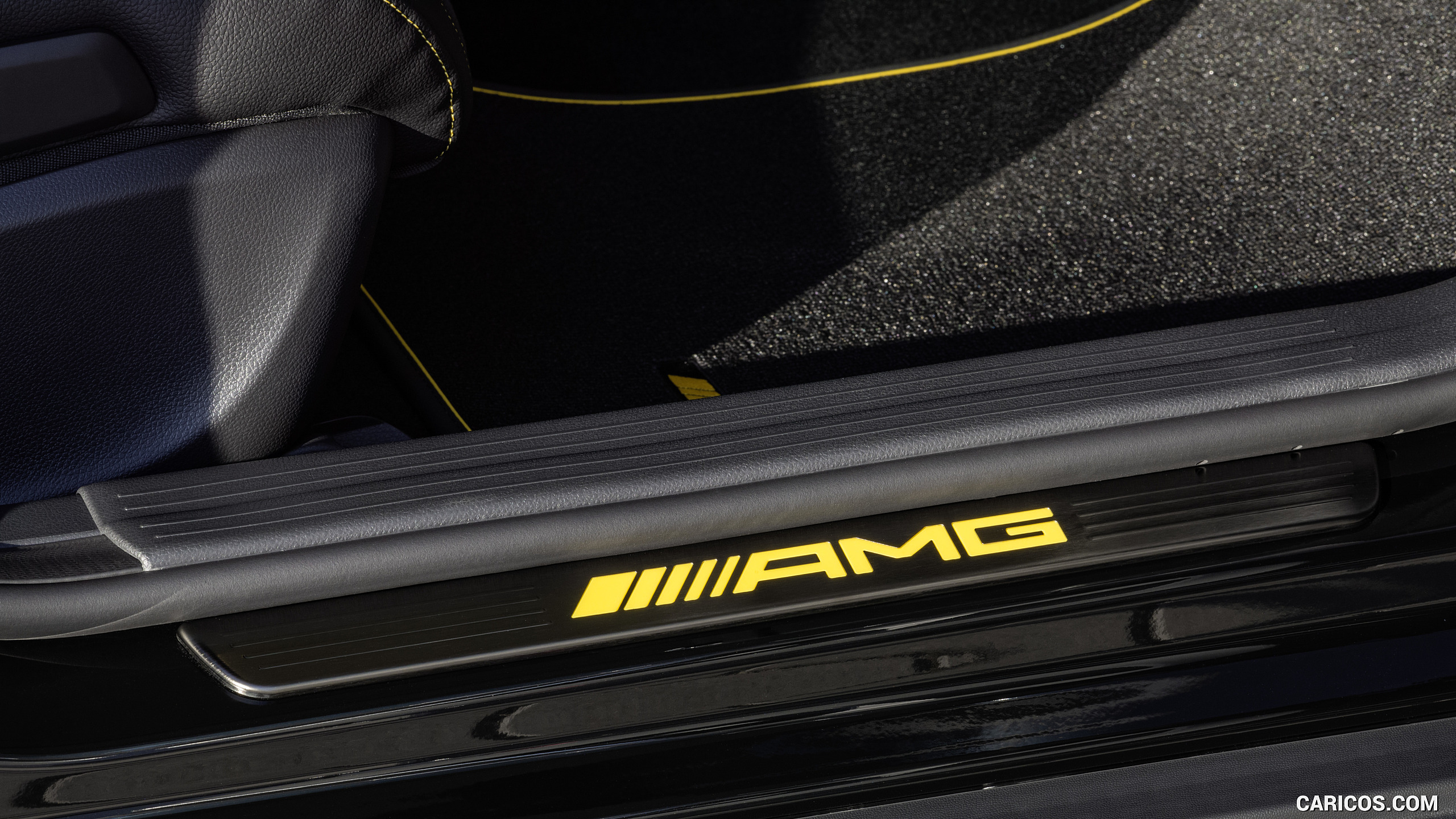 2018 Mercedes-AMG GLA 45 4MATIC Yellow Night Edition (Color: Cosmos Black) - Door Sill, #9 of 88