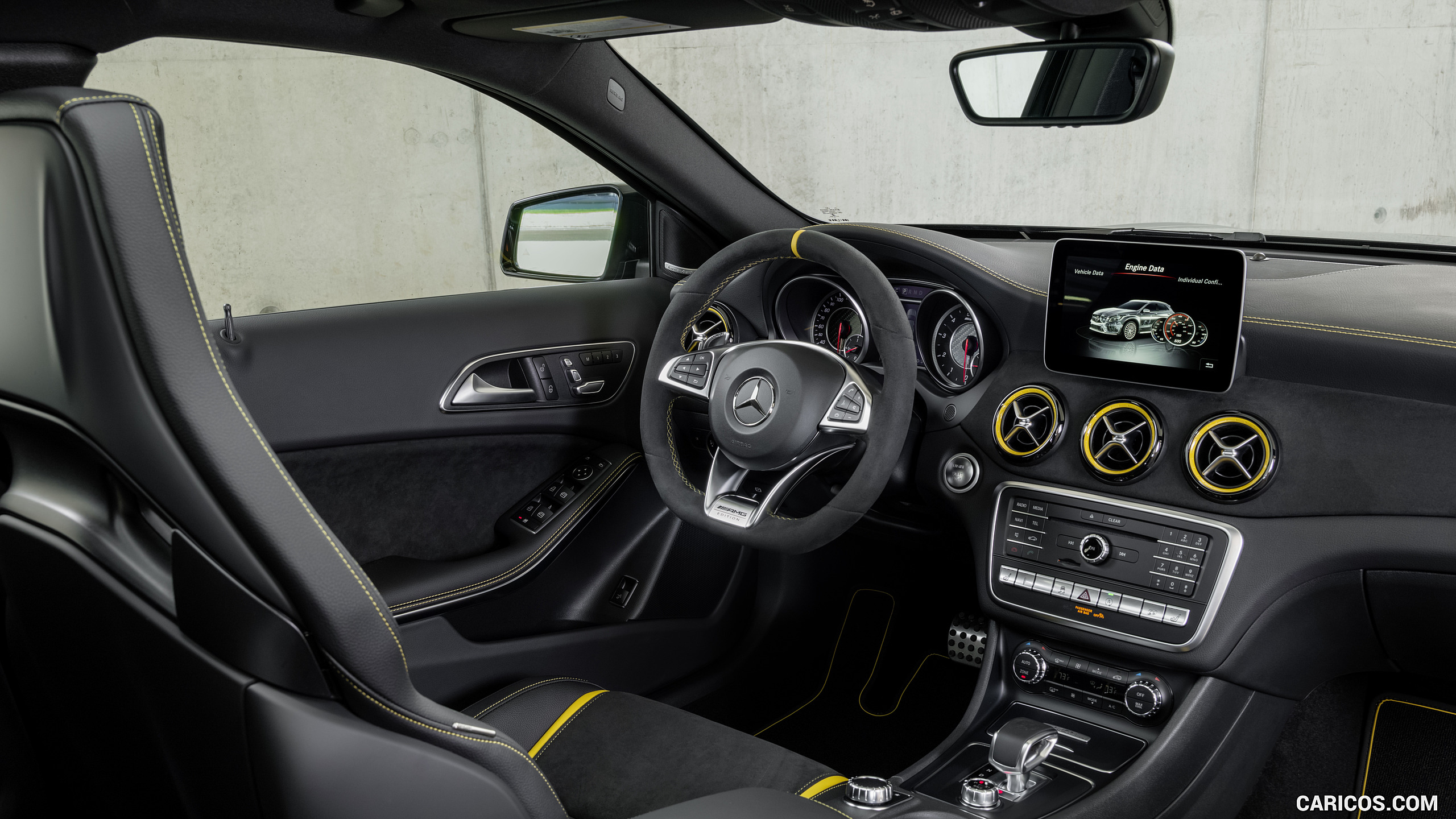 2018 Mercedes-AMG GLA 45 4MATIC Yellow Night Edition (Color: Cosmos Black) - Interior, #16 of 88