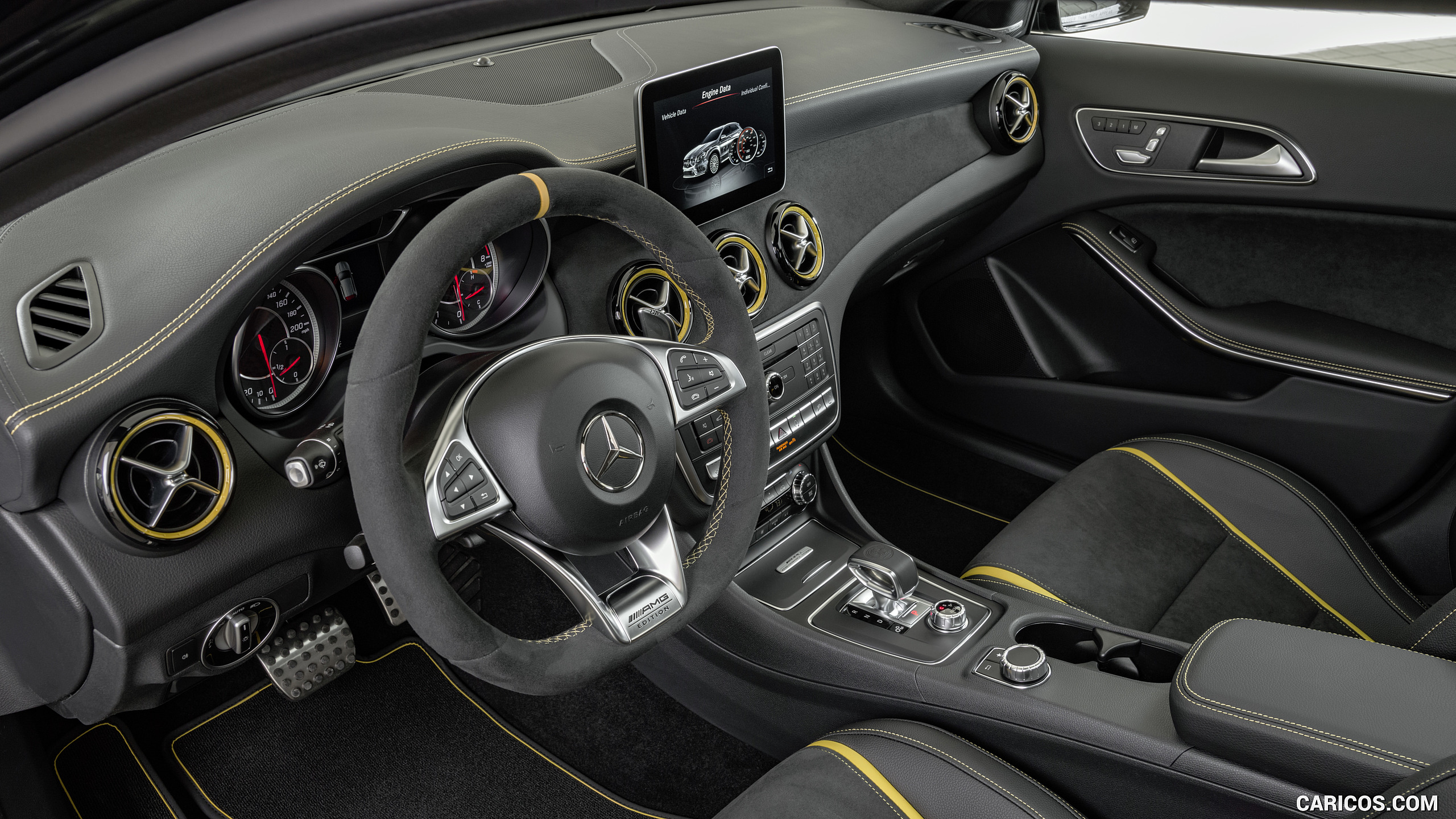 2018 Mercedes-AMG GLA 45 4MATIC Yellow Night Edition (Color: Cosmos Black) - Interior, #17 of 88