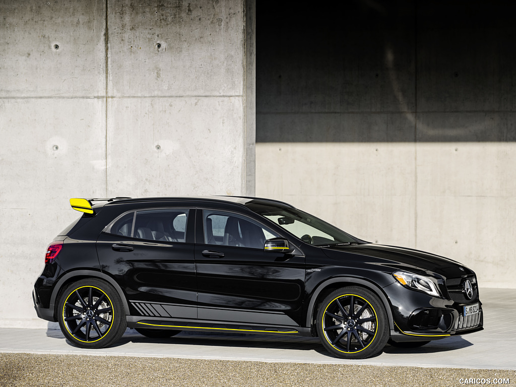 2018 Mercedes-AMG GLA 45 4MATIC Yellow Night Edition (Color: Cosmos Black) - Side