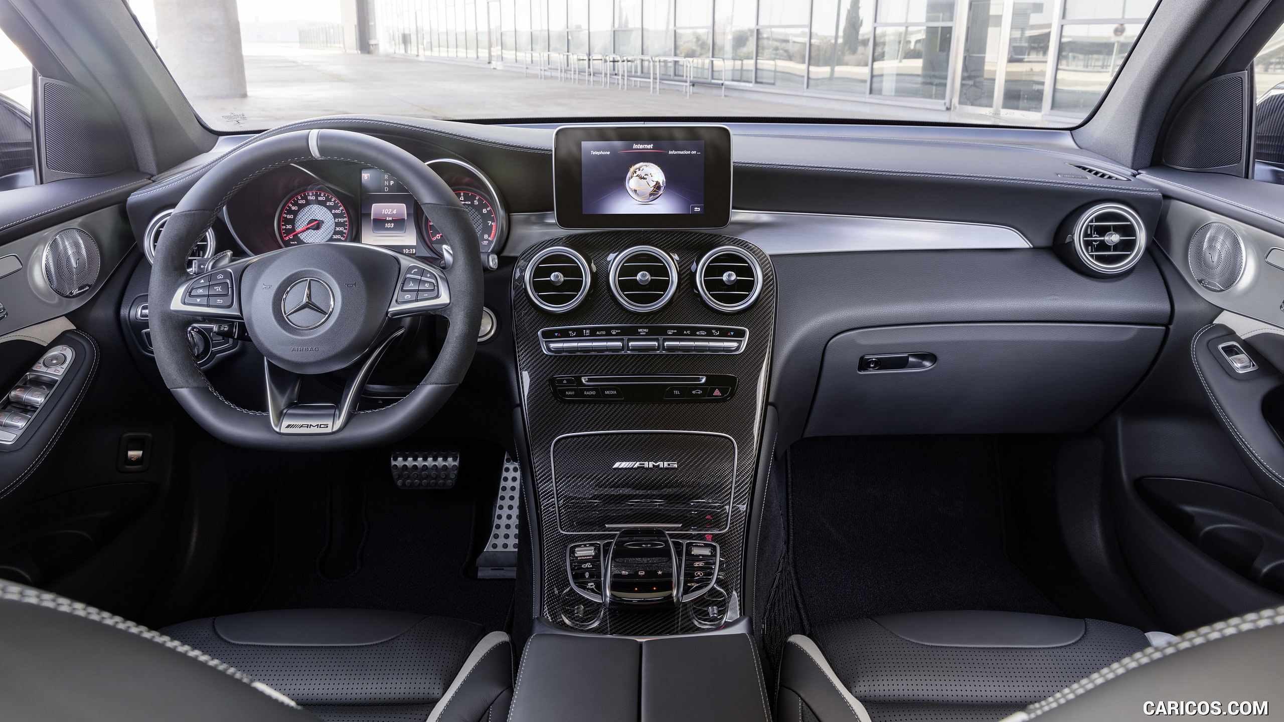 2018 Mercedes-AMG GLC 63 S 4MATIC+ (Color: Selenite Grey) - Interior, Cockpit, #25 of 115