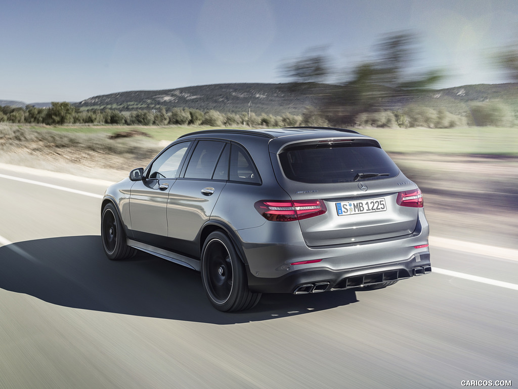 2018 Mercedes-AMG GLC 63 S 4MATIC+ (Color: Selenite Grey) - Rear Three-Quarter