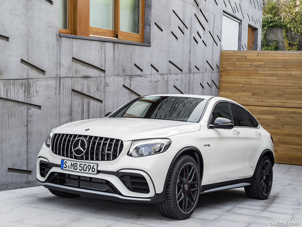 2018 Mercedes-AMG GLC 63 S Coupe 4MATIC+ (Color: designo Diamond White) - Front Three-Quarter