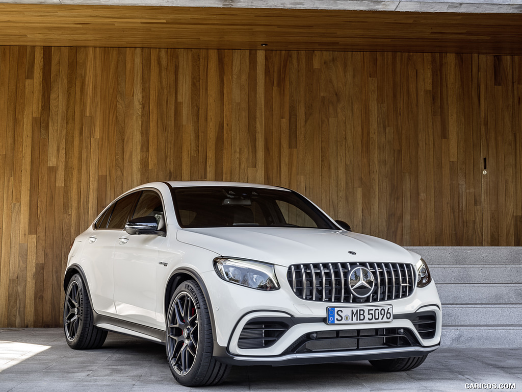 2018 Mercedes-AMG GLC 63 S Coupe 4MATIC+ (Color: designo Diamond White) - Front Three-Quarter