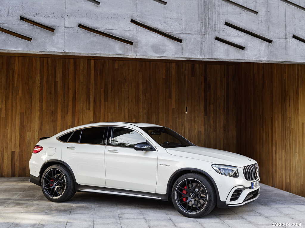 2018 Mercedes-AMG GLC 63 S Coupe 4MATIC+ (Color: designo Diamond White) - Side