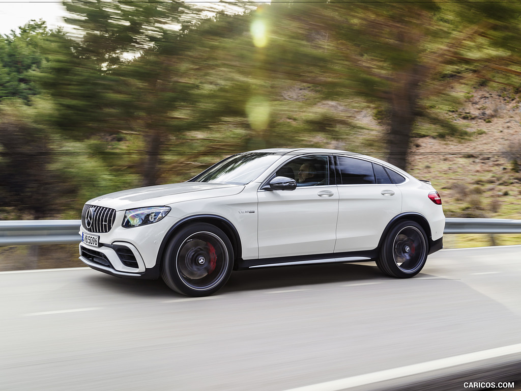 2018 Mercedes-AMG GLC 63 S Coupe 4MATIC+ (Color: designo Diamond White) - Side