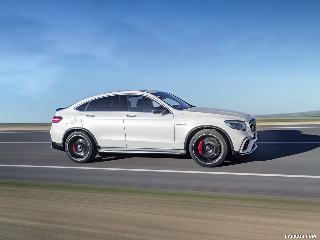 2018 Mercedes-AMG GLC 63 S Coupe 4MATIC+ (Color: designo Diamond White) - Side