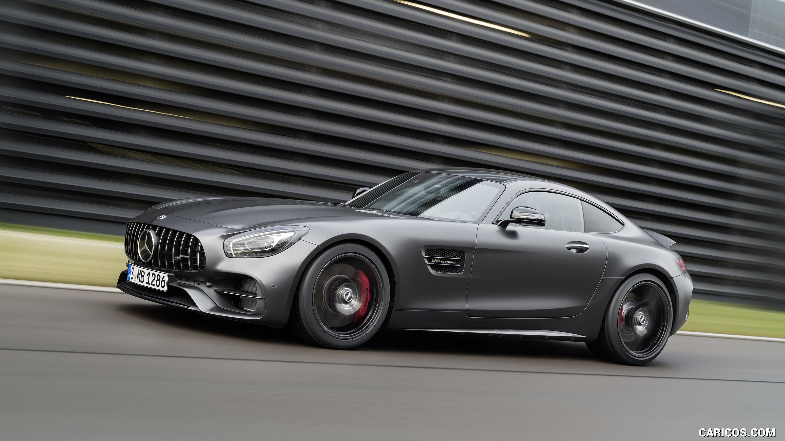 2018 Mercedes-AMG GT C Coupe Edition 50 (Color: Graphite Grey Magno) - Side, #2 of 70