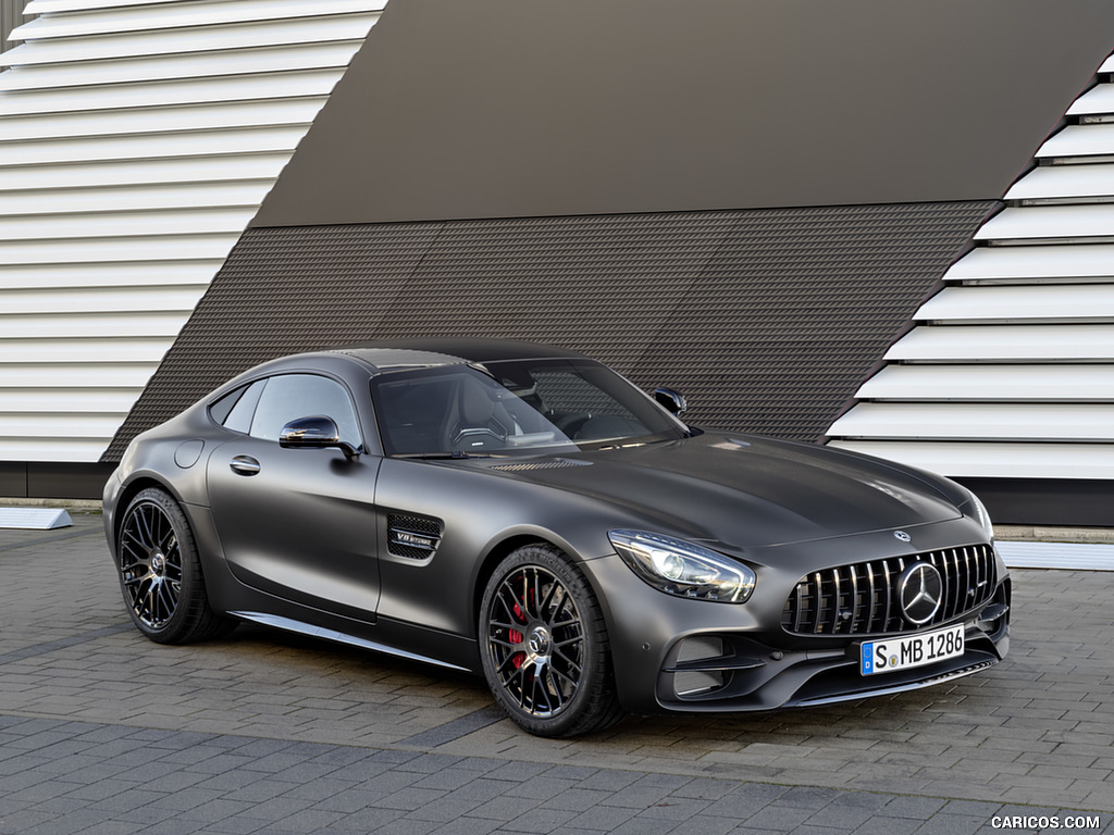 2018 Mercedes-AMG GT C Coupe Edition 50 (Color: Graphite Grey Magno) - Front Three-Quarter