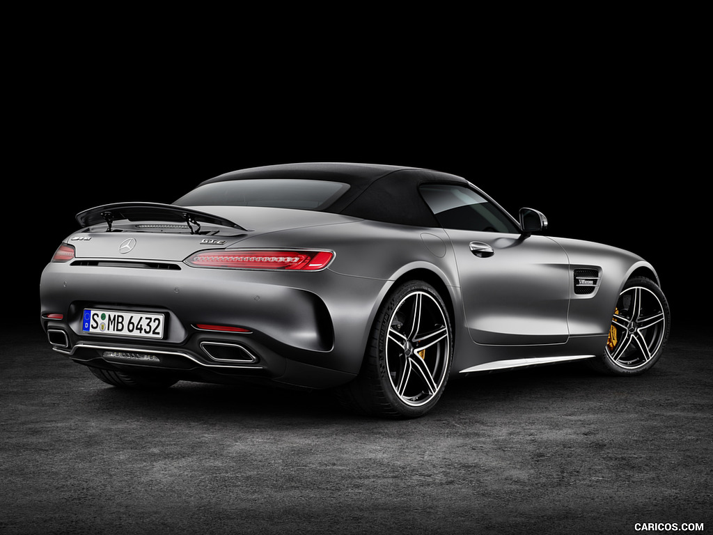 2018 Mercedes-AMG GT C Roadster (Color: Designo Selenit Grey Magno) - Closed Top - Spoiler