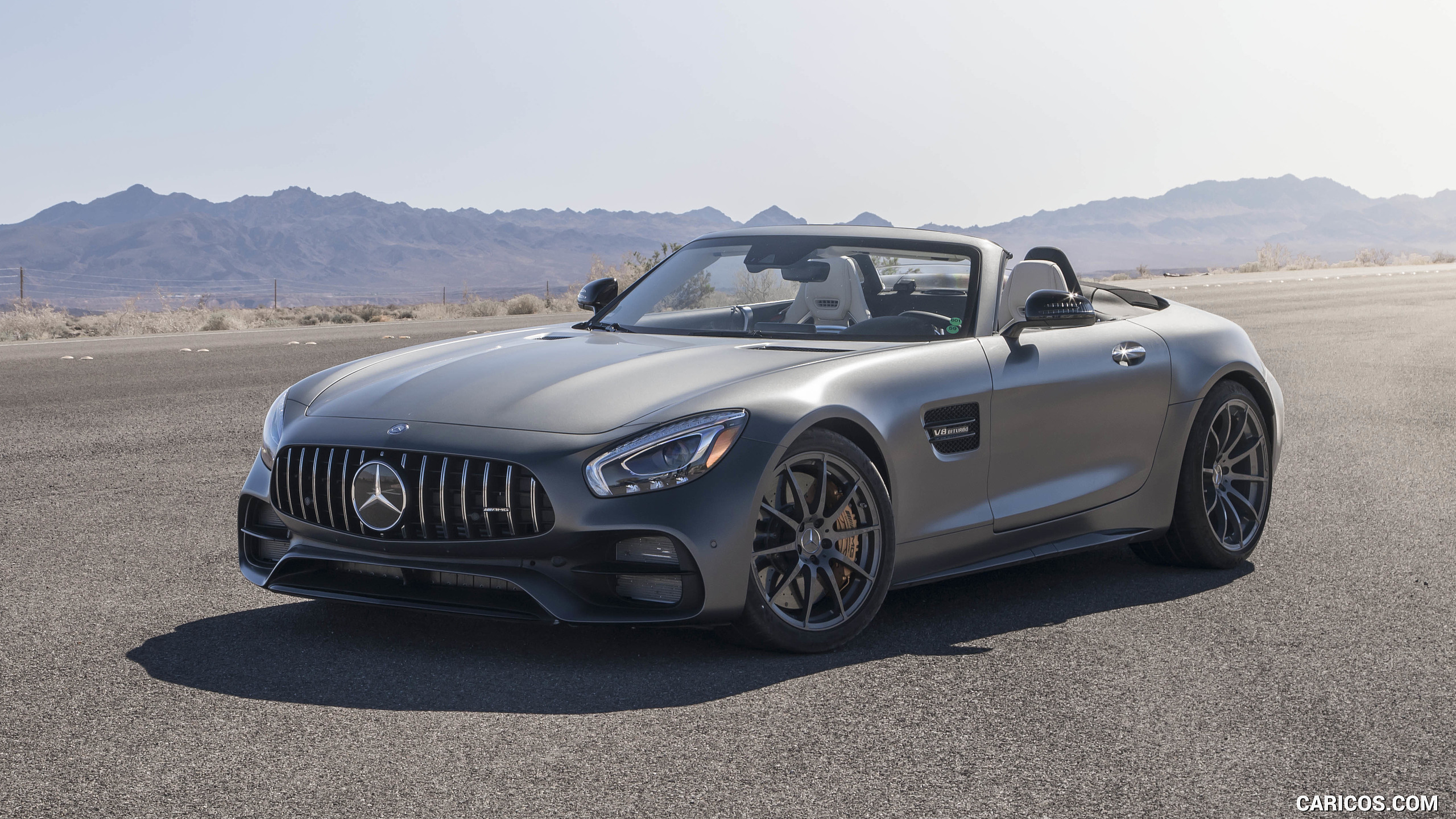 2018 Mercedes-AMG GT C Roadster - Front Three-Quarter, #37 of 350