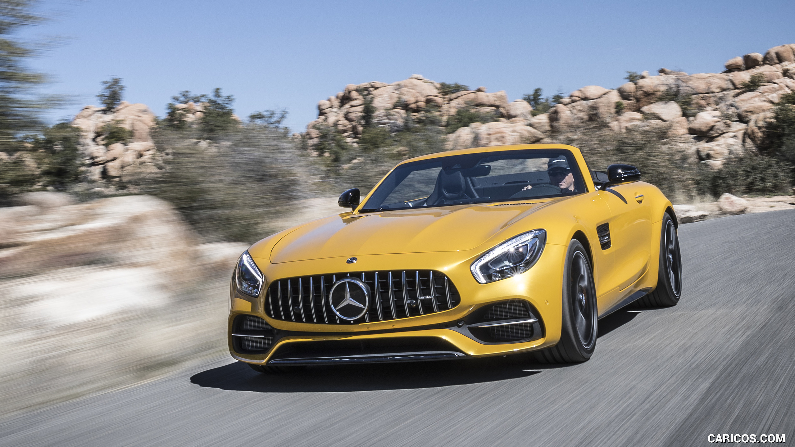 2018 Mercedes-AMG GT C Roadster - Front Three-Quarter, #186 of 350