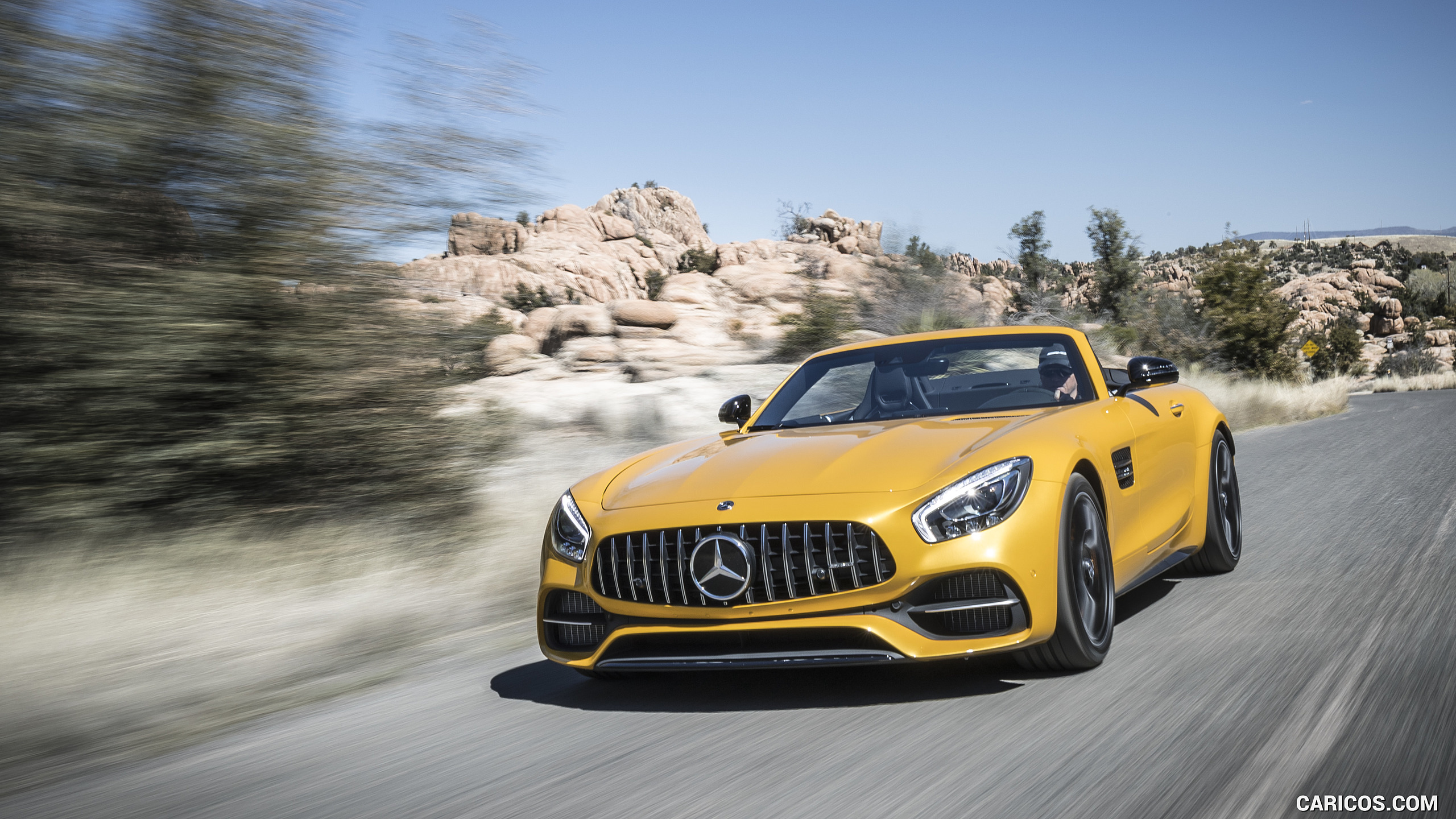 2018 Mercedes-AMG GT C Roadster - Front Three-Quarter, #197 of 350