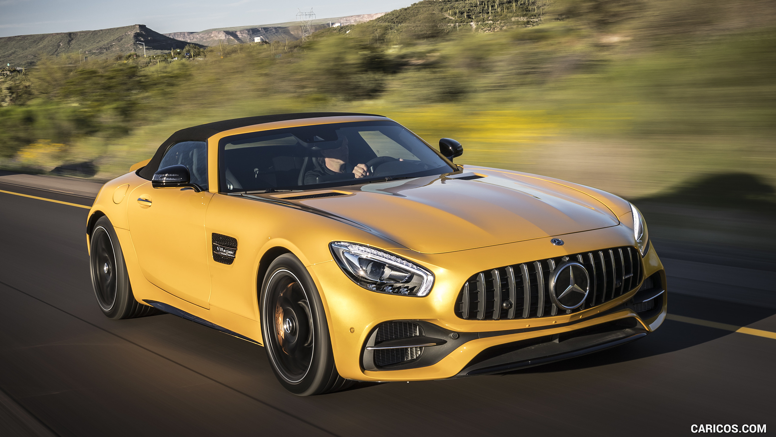 2018 Mercedes-AMG GT C Roadster - Front Three-Quarter, #200 of 350