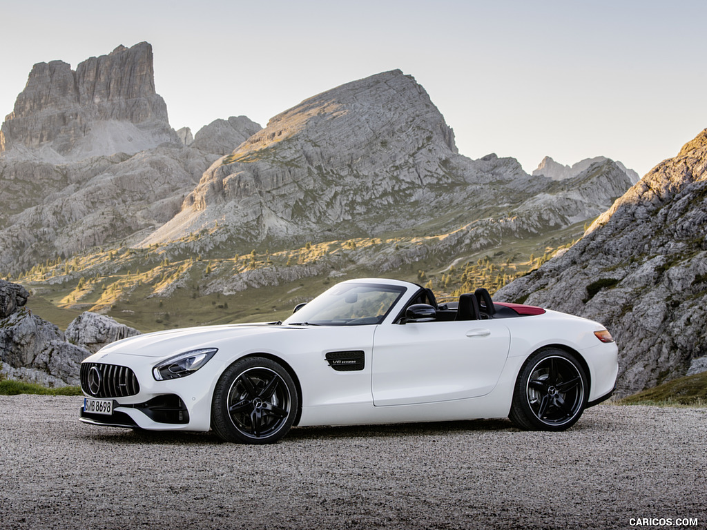 2018 Mercedes-AMG GT Roadster (Color: Designo Diamond White Bright) - Side