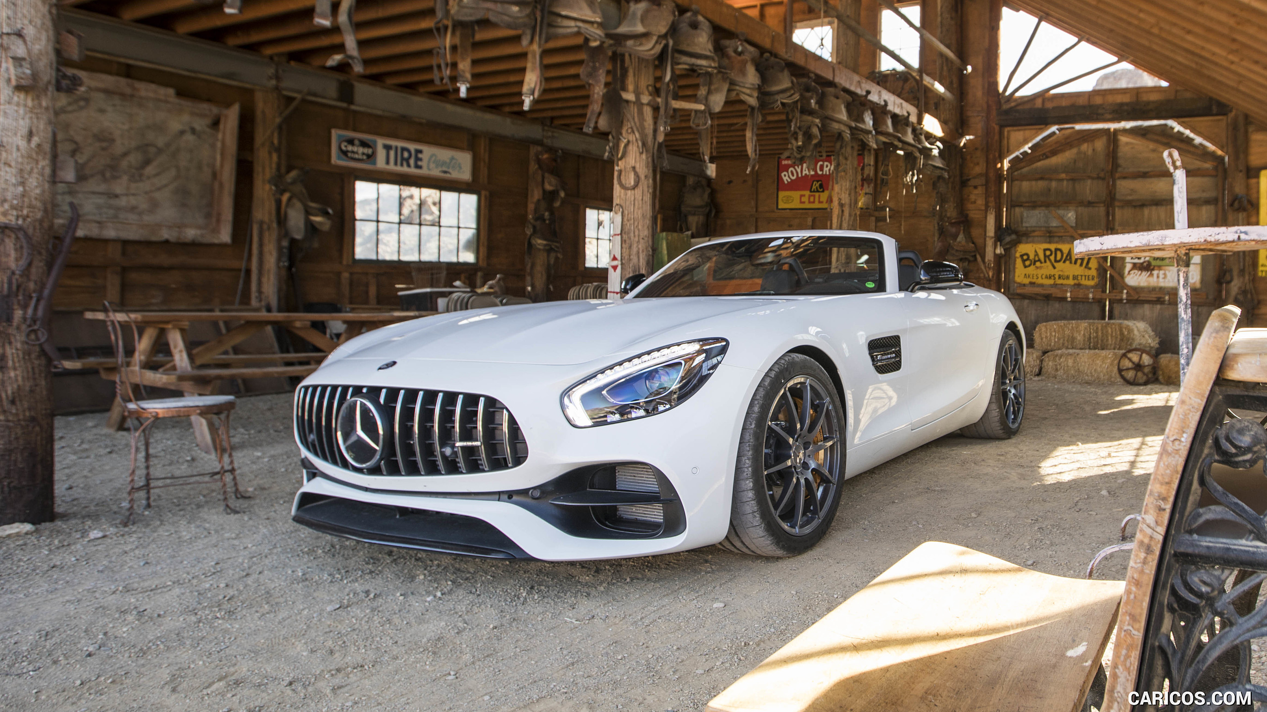 2018 Mercedes-AMG GT Roadster - Front Three-Quarter, #87 of 350