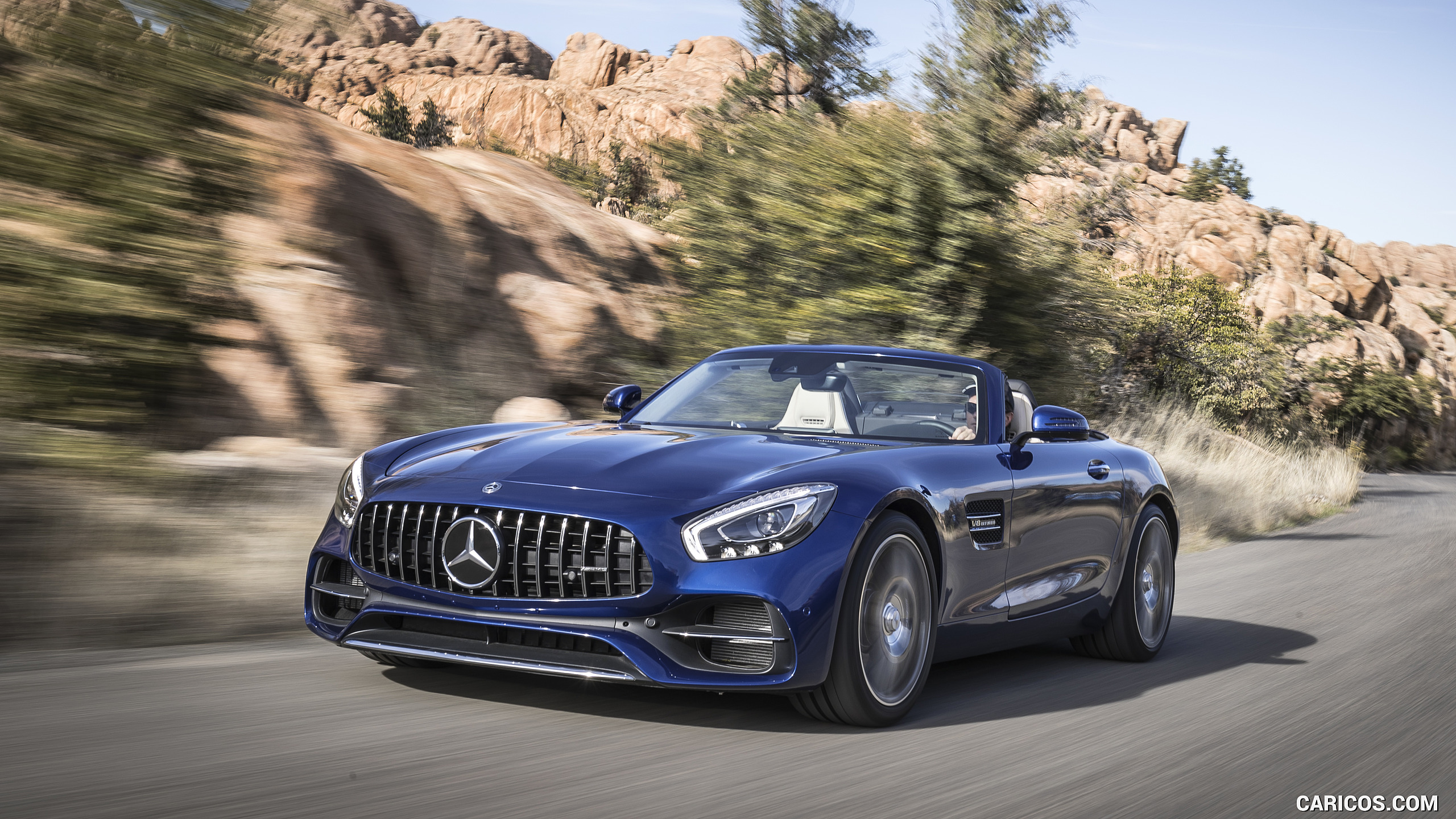 2018 Mercedes-AMG GT Roadster - Front Three-Quarter, #131 of 350