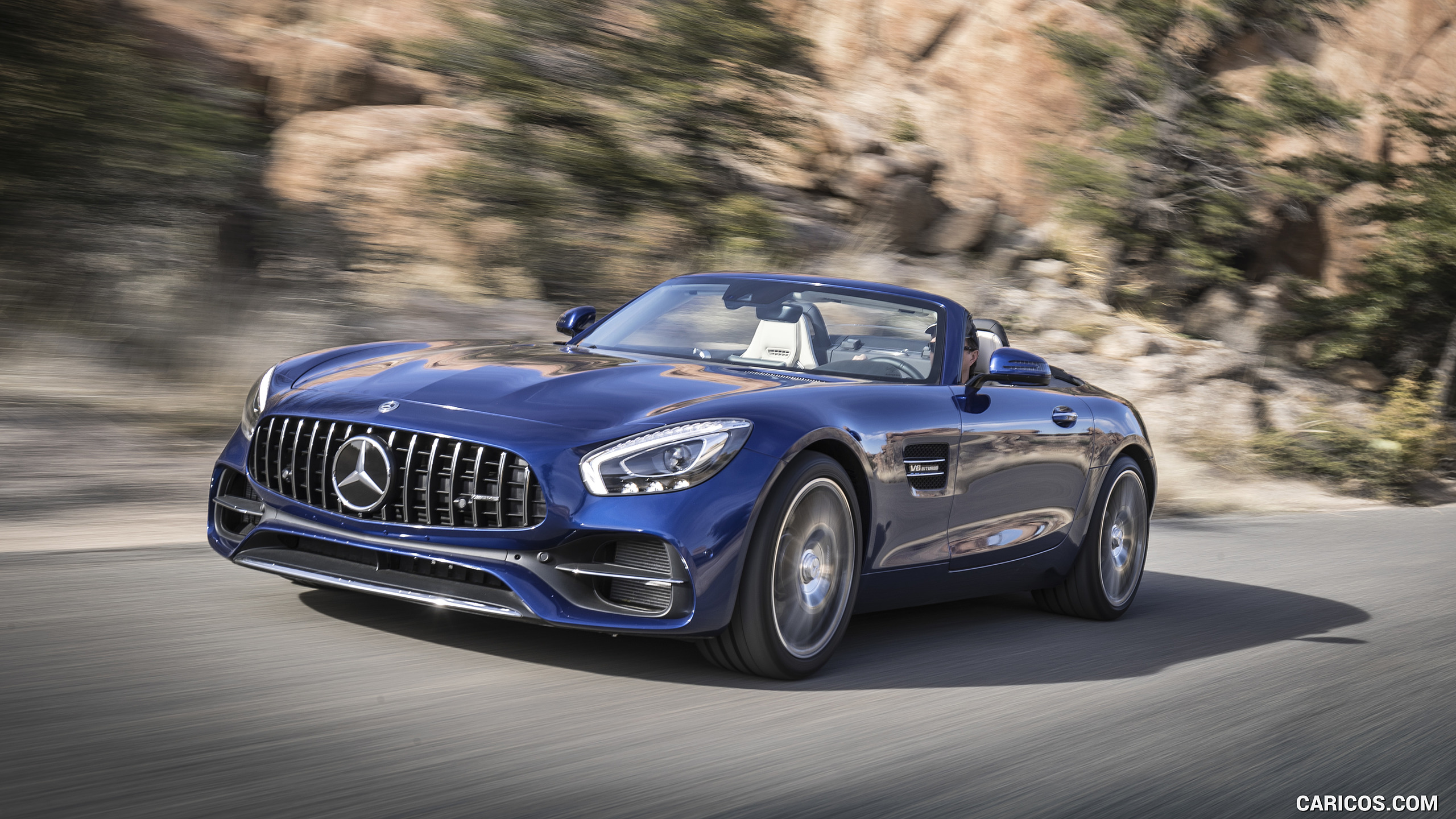 2018 Mercedes-AMG GT Roadster - Front Three-Quarter, #133 of 350