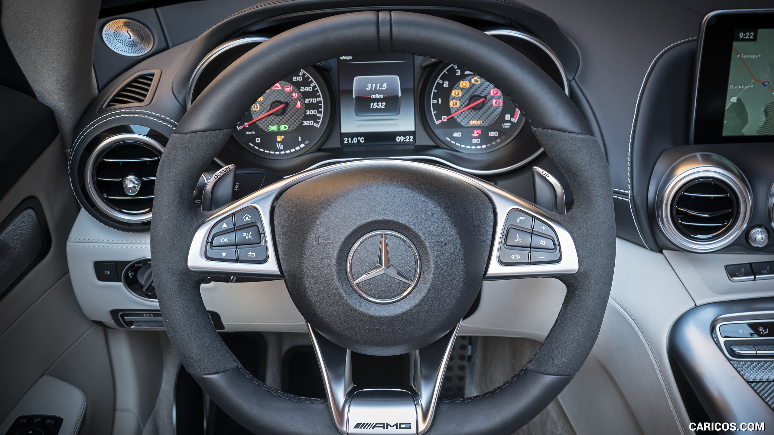 2018 Mercedes-AMG GT Roadster - Interior, Steering Wheel, #159 of 350