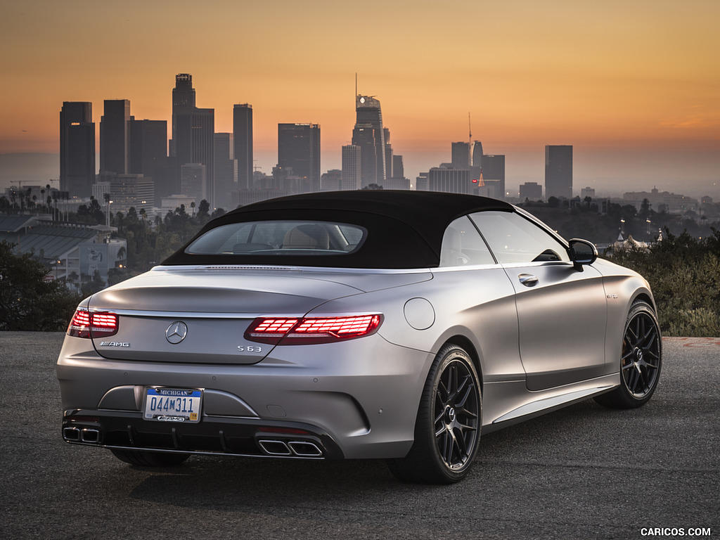 2018 Mercedes-AMG S63 Cabrio (US-Spec) - Rear Three-Quarter