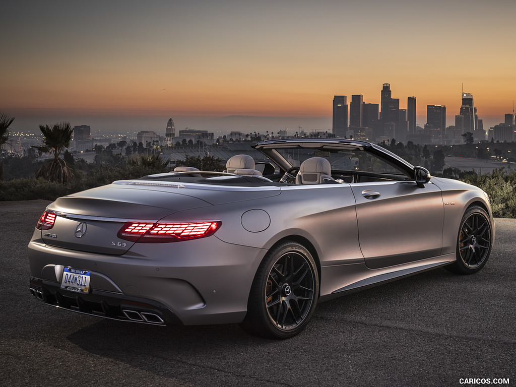 2018 Mercedes-AMG S63 Cabrio (US-Spec) - Rear Three-Quarter