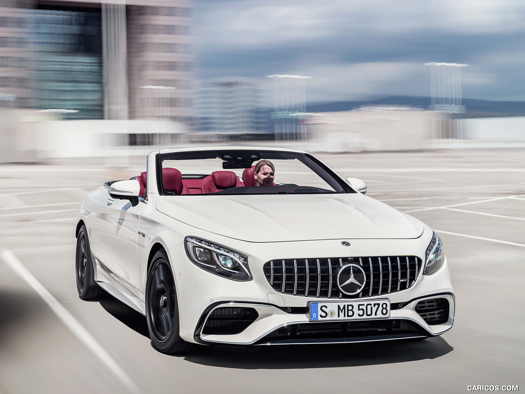 2018 Mercedes-AMG S63 Cabriolet 4MATIC+ (Color: Designo Diamond White) - Front