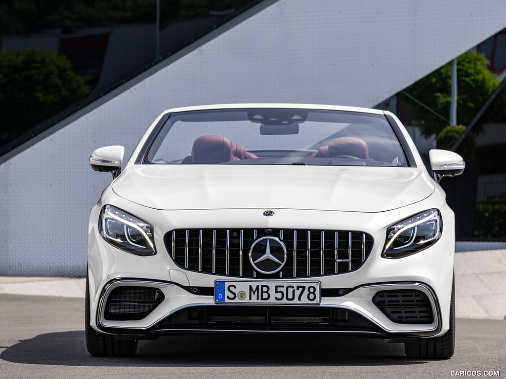 2018 Mercedes-AMG S63 Cabriolet 4MATIC+ (Color: Designo Diamond White) - Front