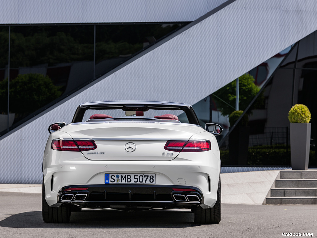 2018 Mercedes-AMG S63 Cabriolet 4MATIC+ (Color: Designo Diamond White) - Rear