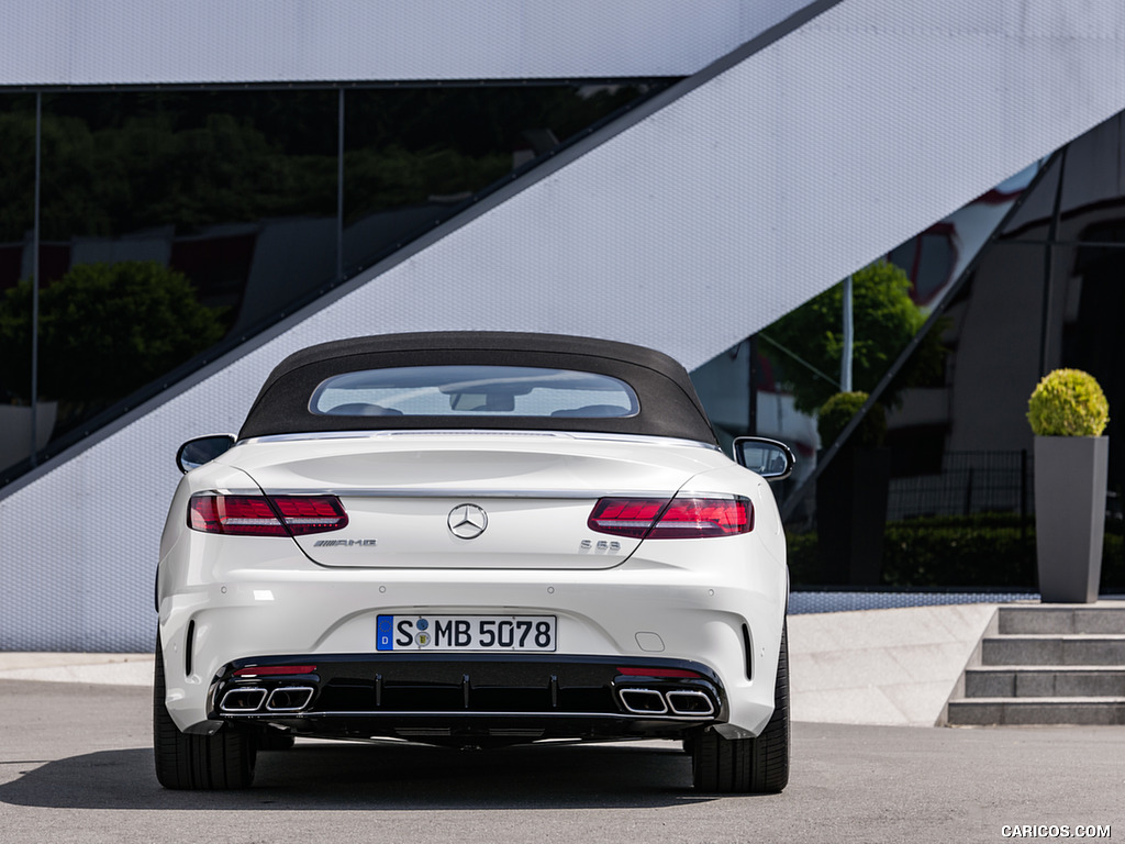 2018 Mercedes-AMG S63 Cabriolet 4MATIC+ (Color: Designo Diamond White) - Rear