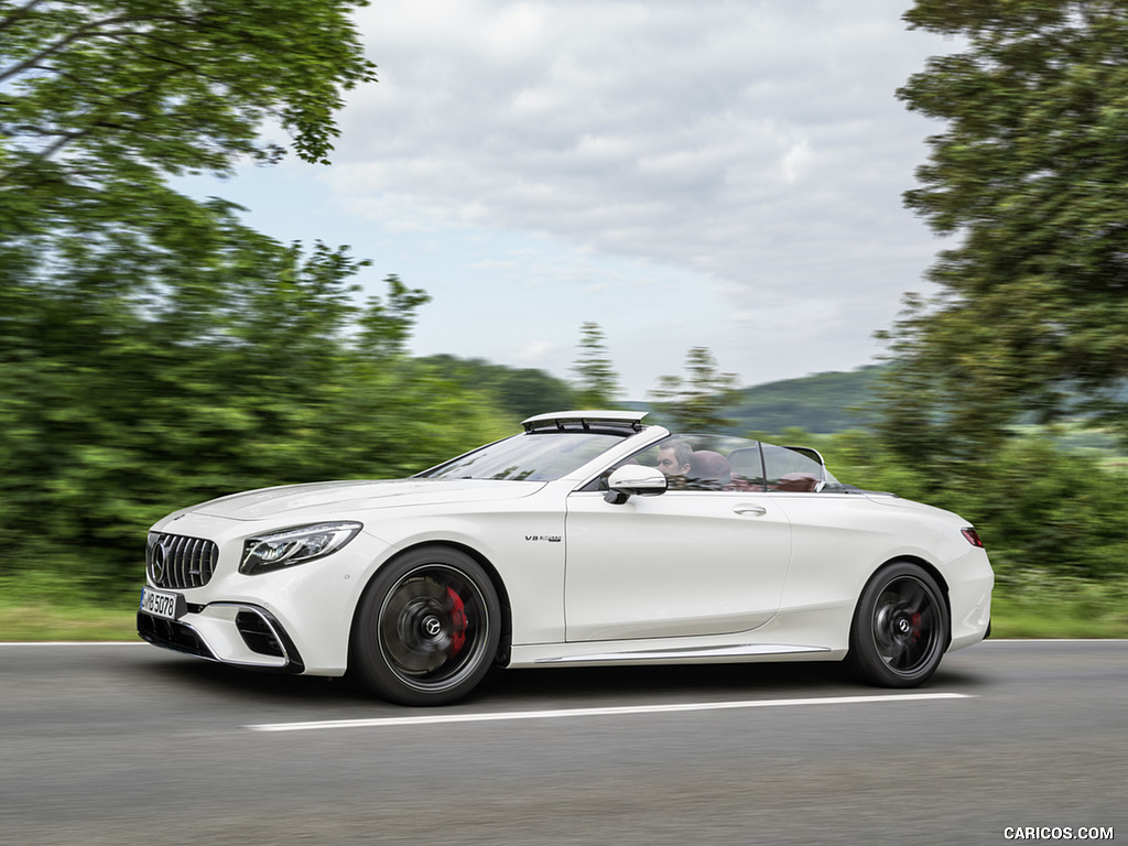 2018 Mercedes-AMG S63 Cabriolet 4MATIC+ (Color: Designo Diamond White) - Side