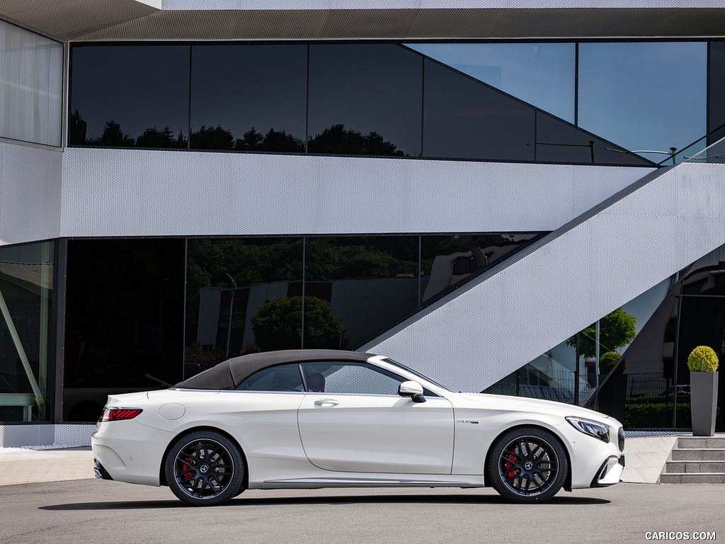 2018 Mercedes-AMG S63 Cabriolet 4MATIC+ (Color: Designo Diamond White) - Side