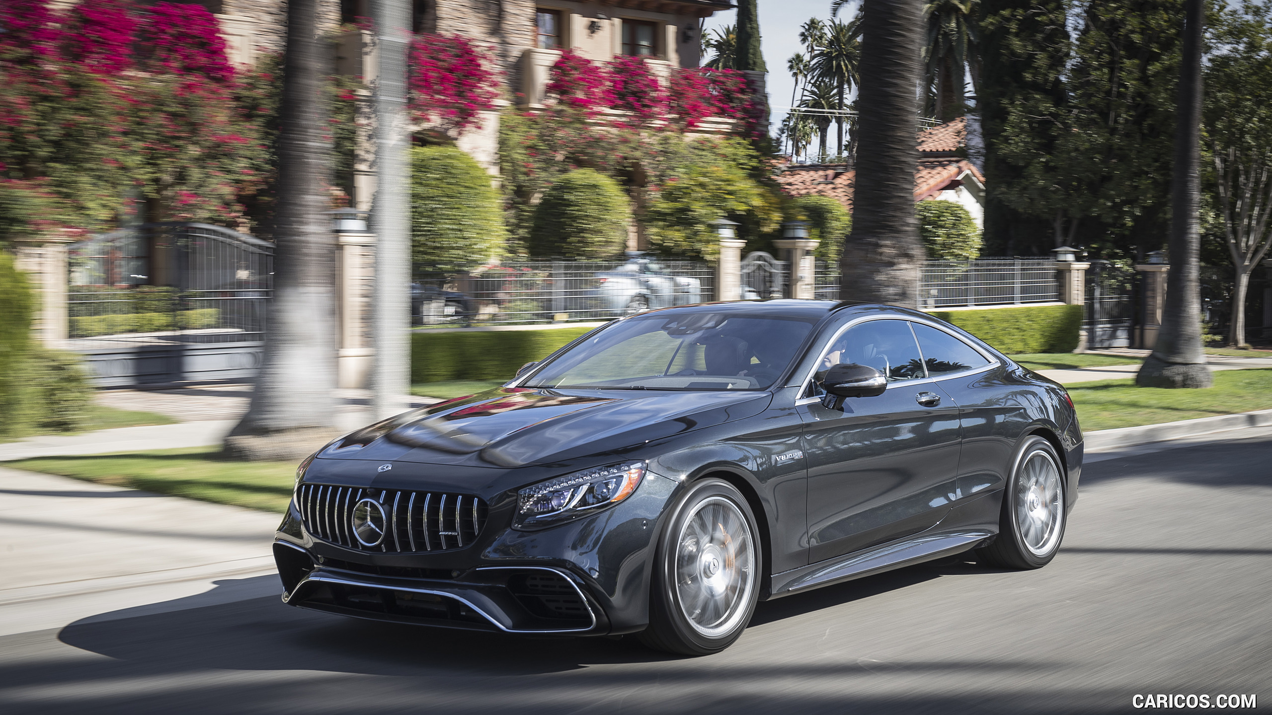 2018 Mercedes-AMG S63 Coupe (US-Spec) - Front Three-Quarter, #52 of 98