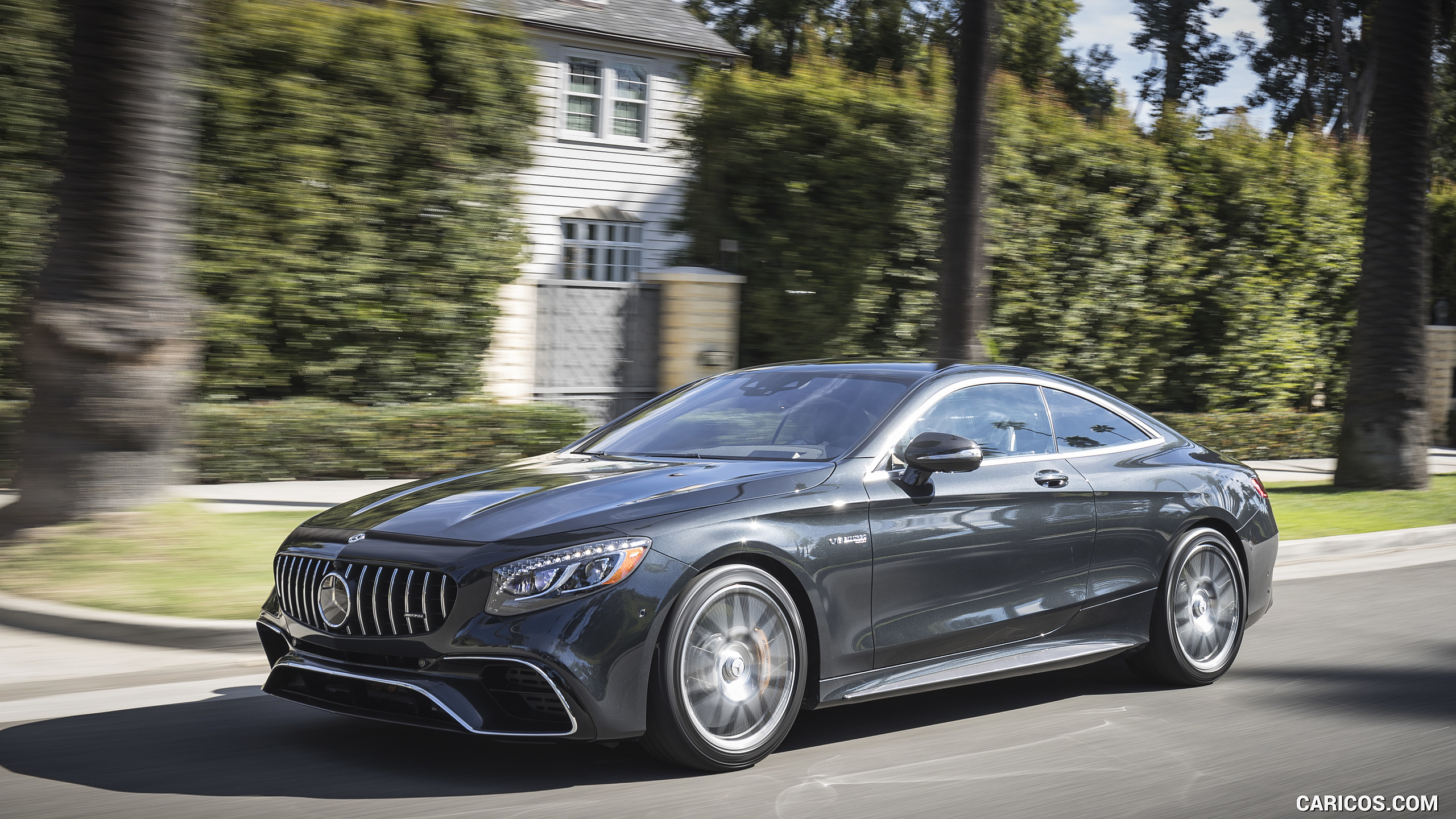 2018 Mercedes-AMG S63 Coupe (US-Spec) - Front Three-Quarter, #53 of 98