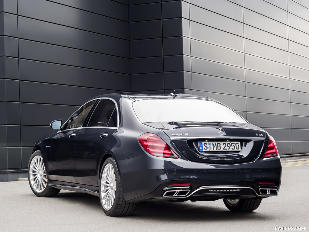 2018 Mercedes-AMG S65 (Color: Anthracite Blue) - Rear Three-Quarter