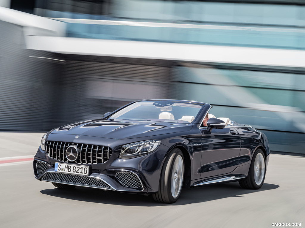 2018 Mercedes-AMG S65 Cabriolet (Color: Anthracite Blue Metallic) - Front Three-Quarter