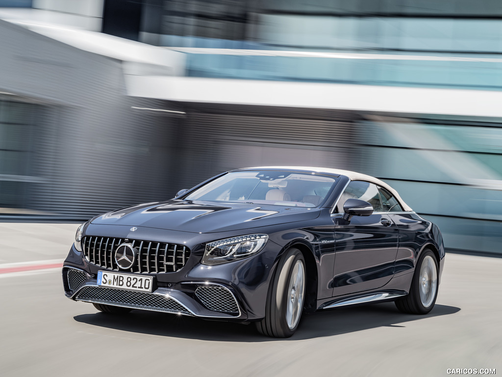 2018 Mercedes-AMG S65 Cabriolet (Color: Anthracite Blue Metallic) - Front Three-Quarter