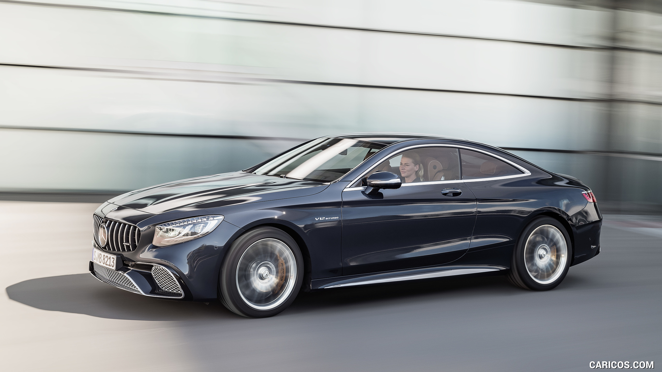 2018 Mercedes-AMG S65 Coupe (Color: Anthracite Blue Metallic) - Front Three-Quarter, #20 of 29