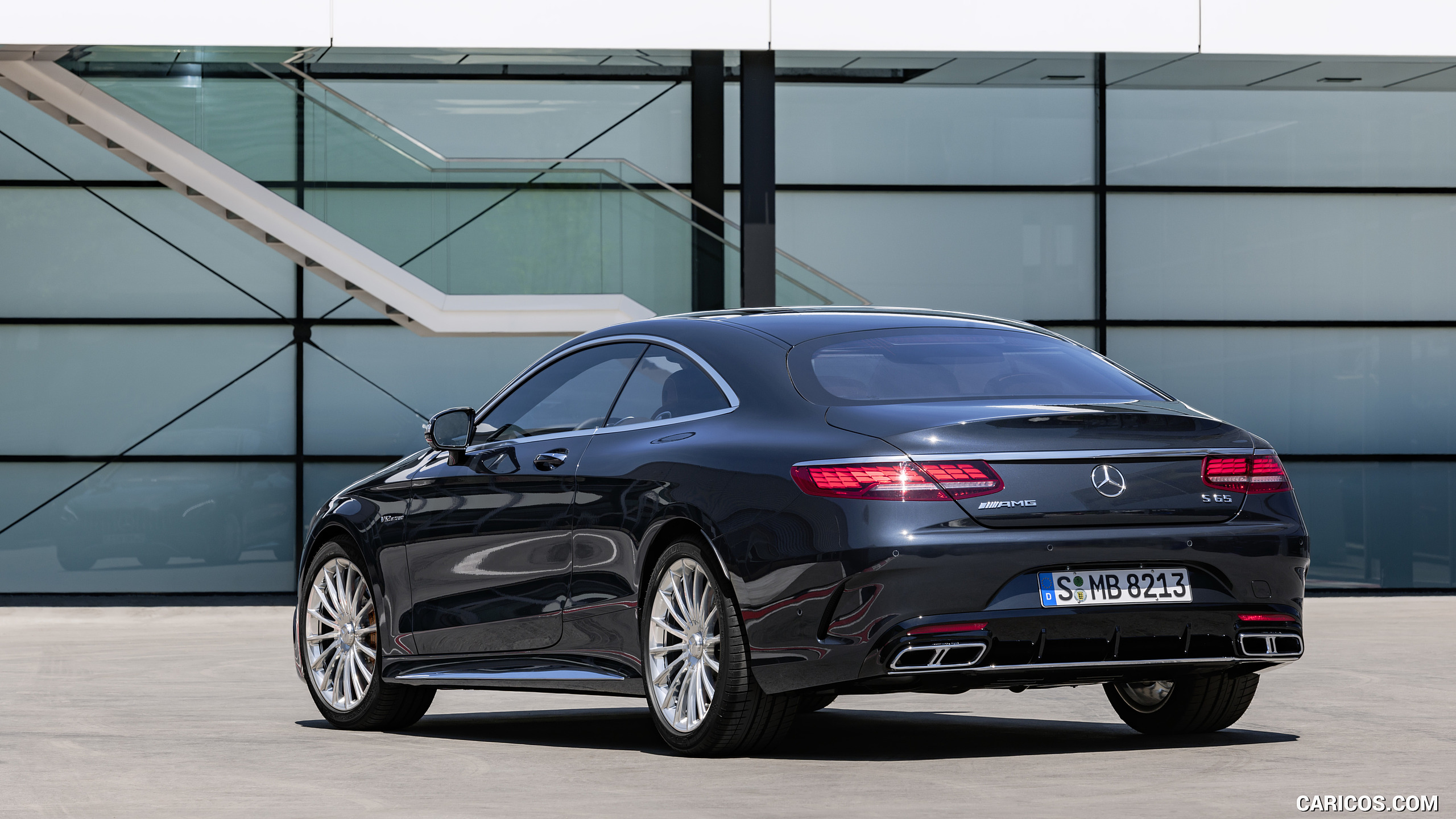 2018 Mercedes-AMG S65 Coupe (Color: Anthracite Blue Metallic) - Rear Three-Quarter, #25 of 29