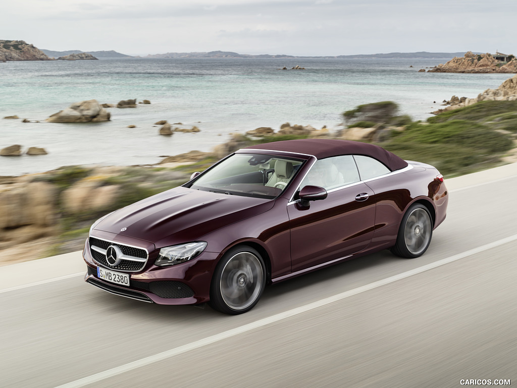 2018 Mercedes-Benz E-Class Cabrio 25th Anniversary Edtion (Color: Rubellite Red Metallic) - Front Three-Quarter